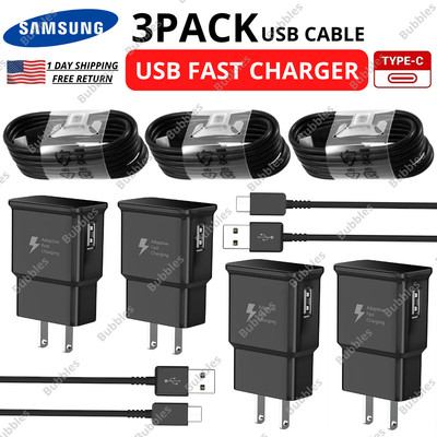 USB Power Adapter Fast Charger Type C Charging Cable For Samsung Galaxy Android