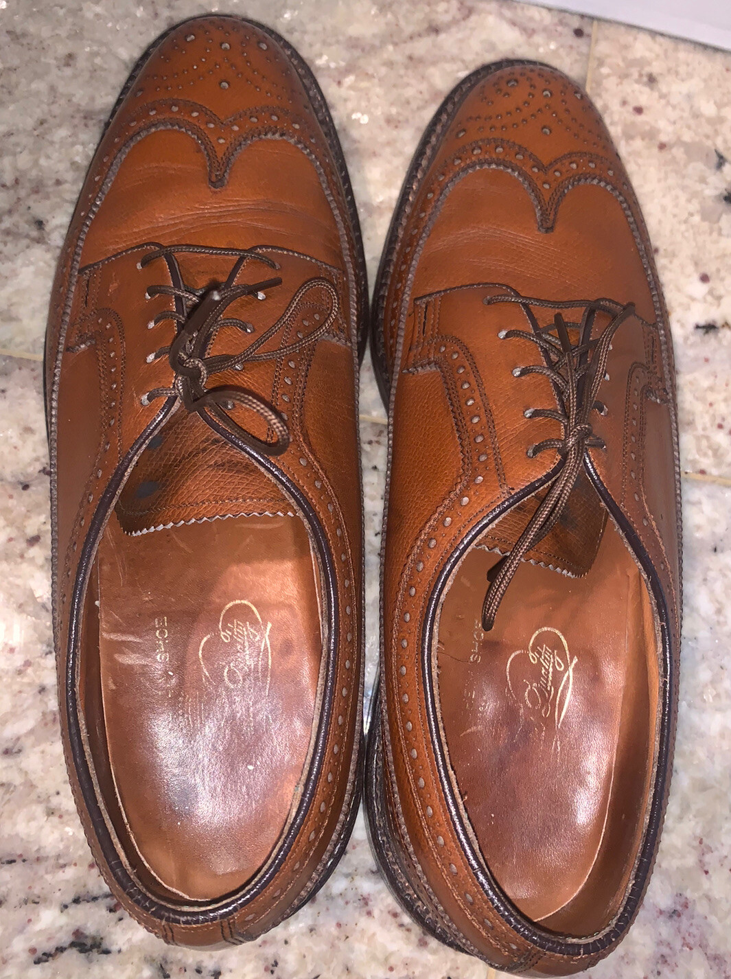 VTG Florsheim Imperial Kenmoor 93602 Brown V cleat Wi… - Gem