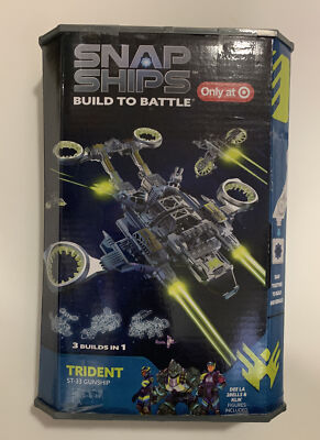Snap Ships Trident ST-33 Gunship Set Klik Target Exclusive Build Battle RARE NEW