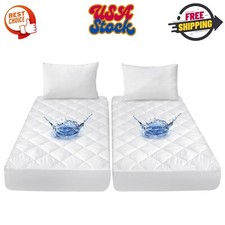Split California King Mattress Protector Pad for Adjustable Beds, Absorbent Q...