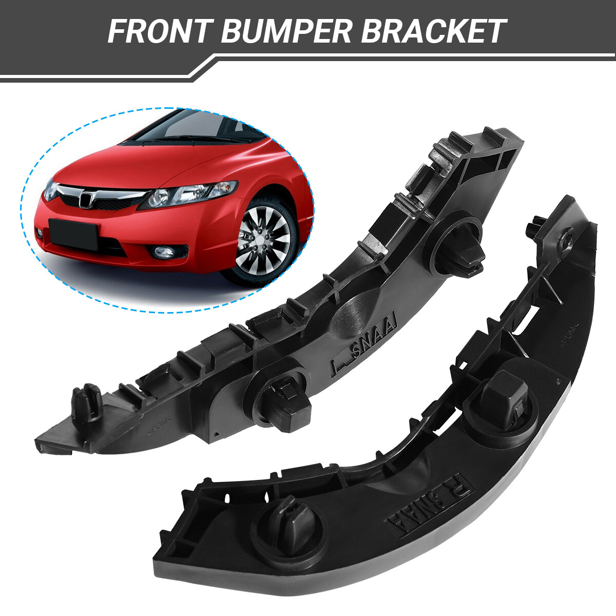 キングダム Front Bumper Retainer Bracket Support set 2pcs For 2006 2011