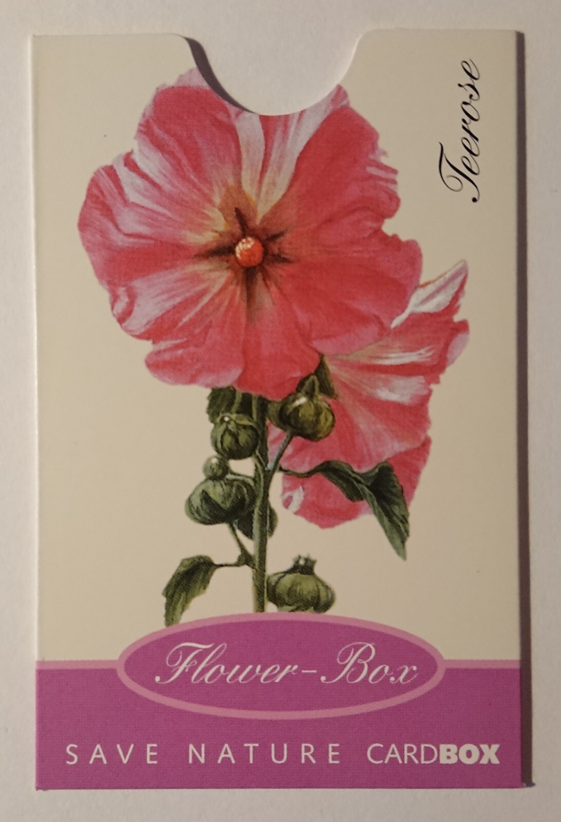 Card Holder Cardbox Phone Card Bank Card EC Flower Box Save Nature Tea Rose-image