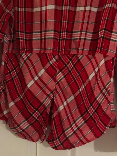 Girls Justice Size 12 Long Sleeve Plaid Button Down Top - Picture 10 of 11