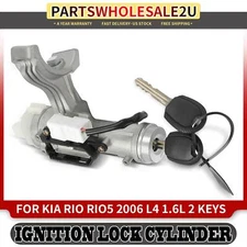 Sliver Ignition Lock Cylinder Zamak 5 with Switch & 2 Keys for Kia Rio Rio5 2006
