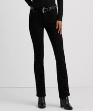 Lauren Ralph Lauren NWT High Rise Belting Flocked Print Bootcut Jeans Size 12 Bl