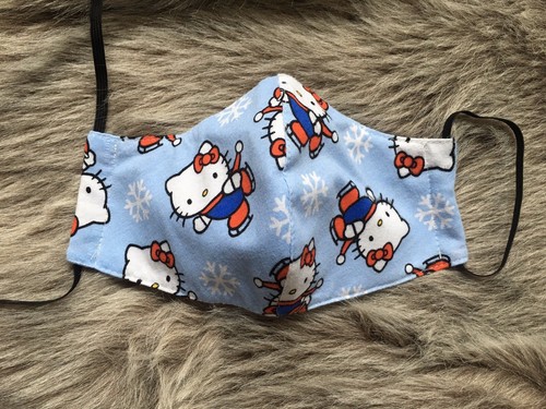 Christmas Hello Kitty Face Mask Adult Ice Skating 3 Layers Washable ...