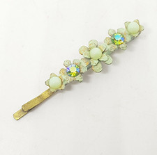 Michal Negrin Romantic hair pin clips hand made Crystals Made in Israel 6966