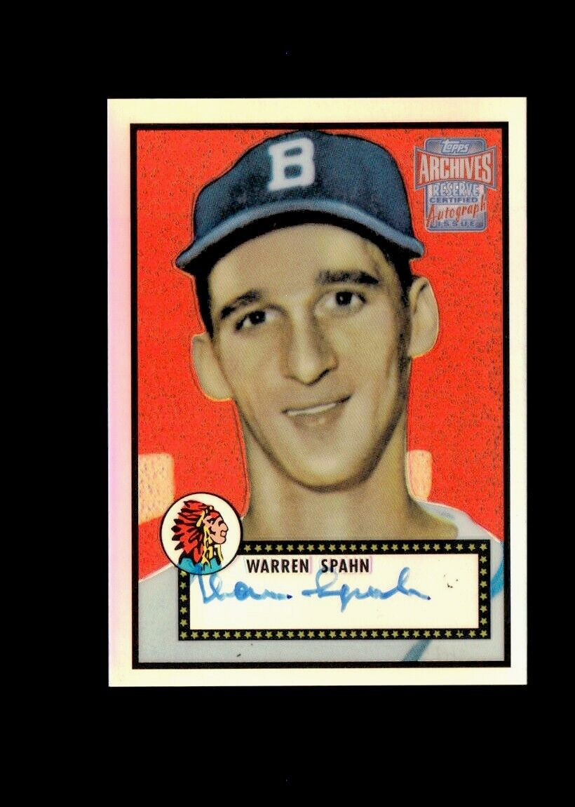 Warren Spahn 2001 Topps Archives Reserve Rookie Reprint Autographs eBay