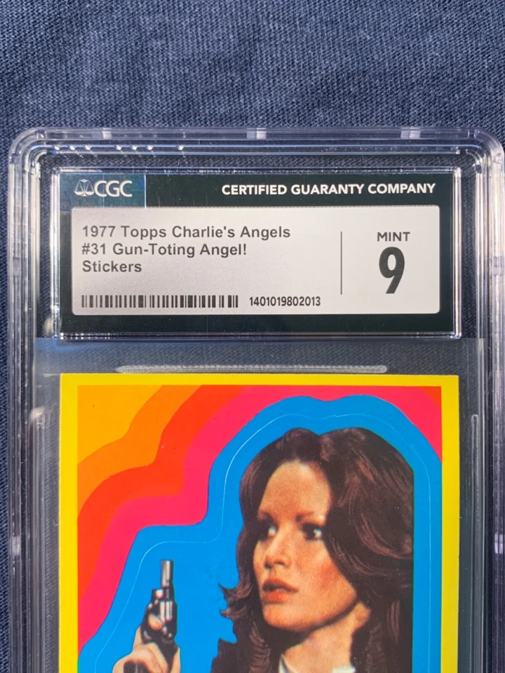 Topps Charlie’s Angels #31 ‘Gun-Toting Angel’ Jaclyn Smith CGC 9 Mint Top Pop - Image 3 of 4