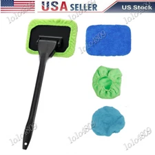 3 Pack Washable and Reusable Long Handle Glass Wiper Cleaning Kit  Tool
