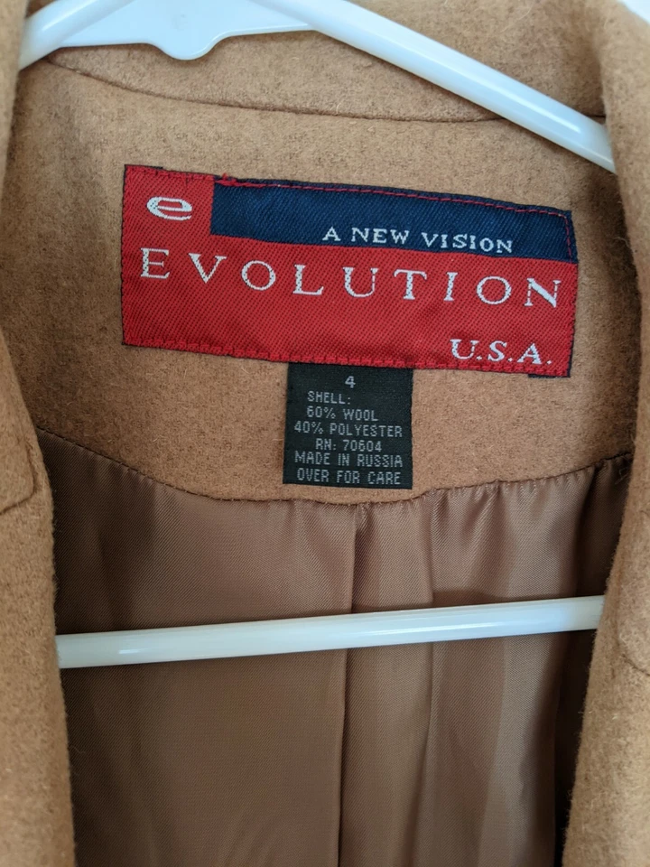 Abrigo Evolution Largo Completo Color Camel Talla 4 Foto 3 de 4
