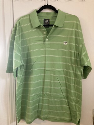 MEN'S golf AHEAD AUTHENTICS XXL POLO SHIRT green with white stripes