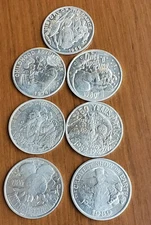 MARDI GRAS TOKEN 7 Krewe of  Alli 69 74 80 81 82 86 89 Greatest  Show Time Dance