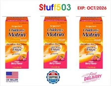 Motrin Children's Pain Reliever & Fever Reducer, Original Berry 1 oz (Pack of 3)