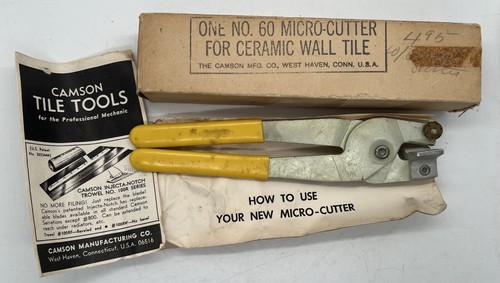 Vintage No 60 Micro-Cutter Ceramic Wall Tile Cutter Camson MFG Co tiling tool G1