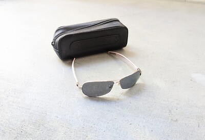 CHROME HEARTS Red Riot Sunglasses Pink Leather Aviator Sterling