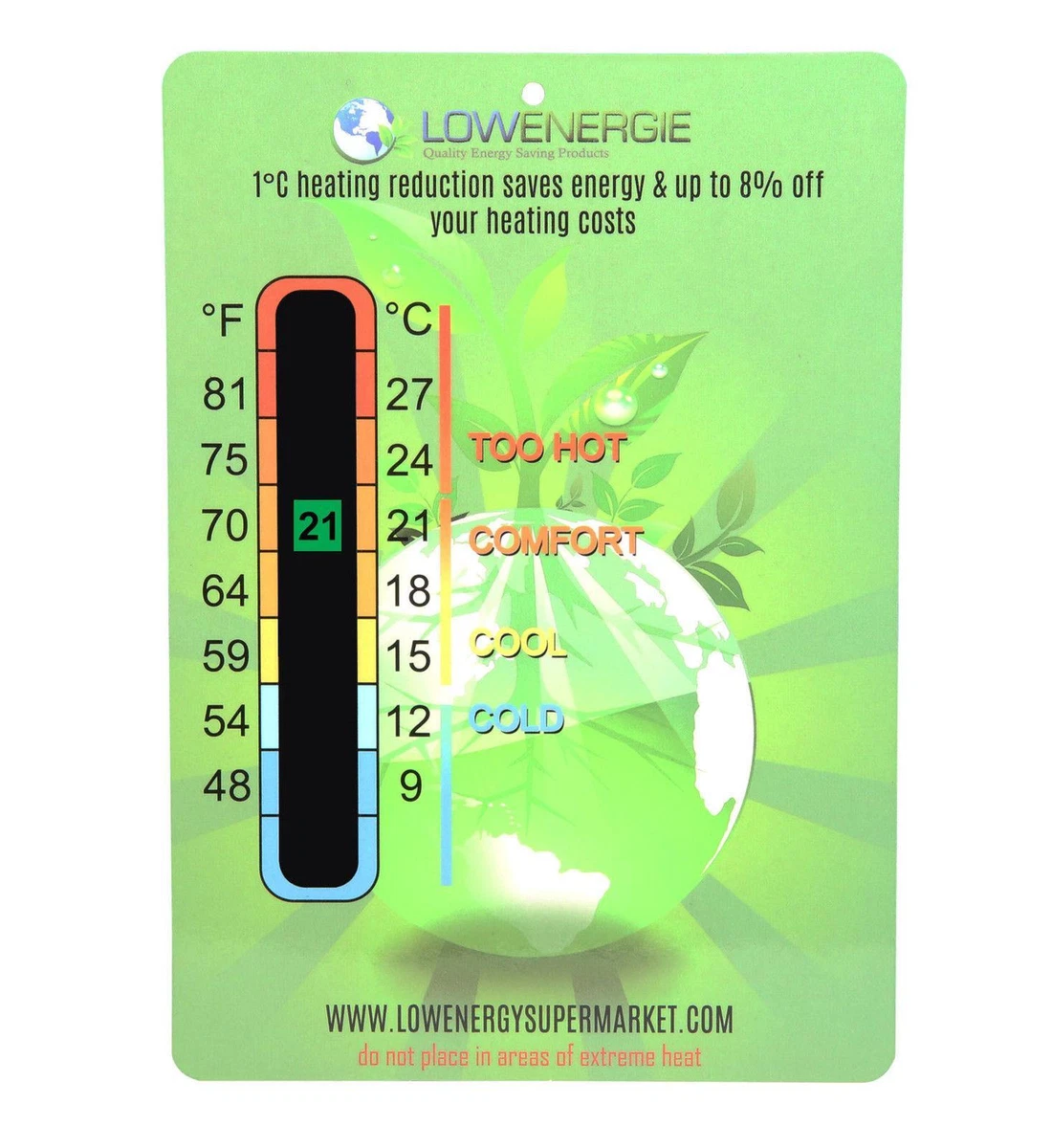 Energy Saving Thermometer Temperature Eco Card LCD Laminated baby nursery  Room