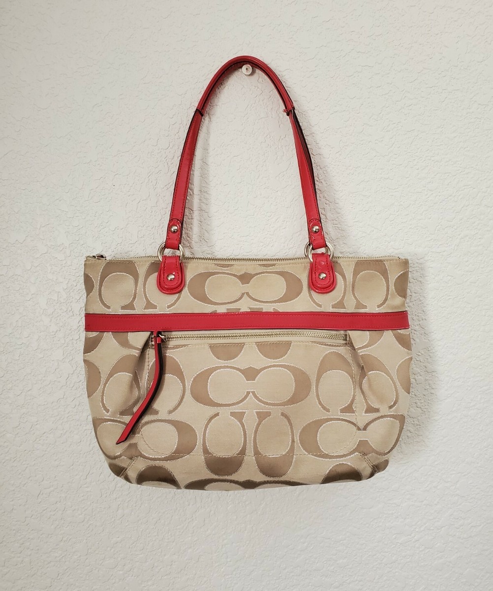 Coach handbag Brown & Hot Pink D1282-19863 with dust bag NEEDS