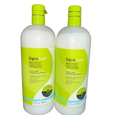 DevaCurl No-Poo Original Zero Lather Conditioner - CLEANSE 32 oz Each Duo Pack