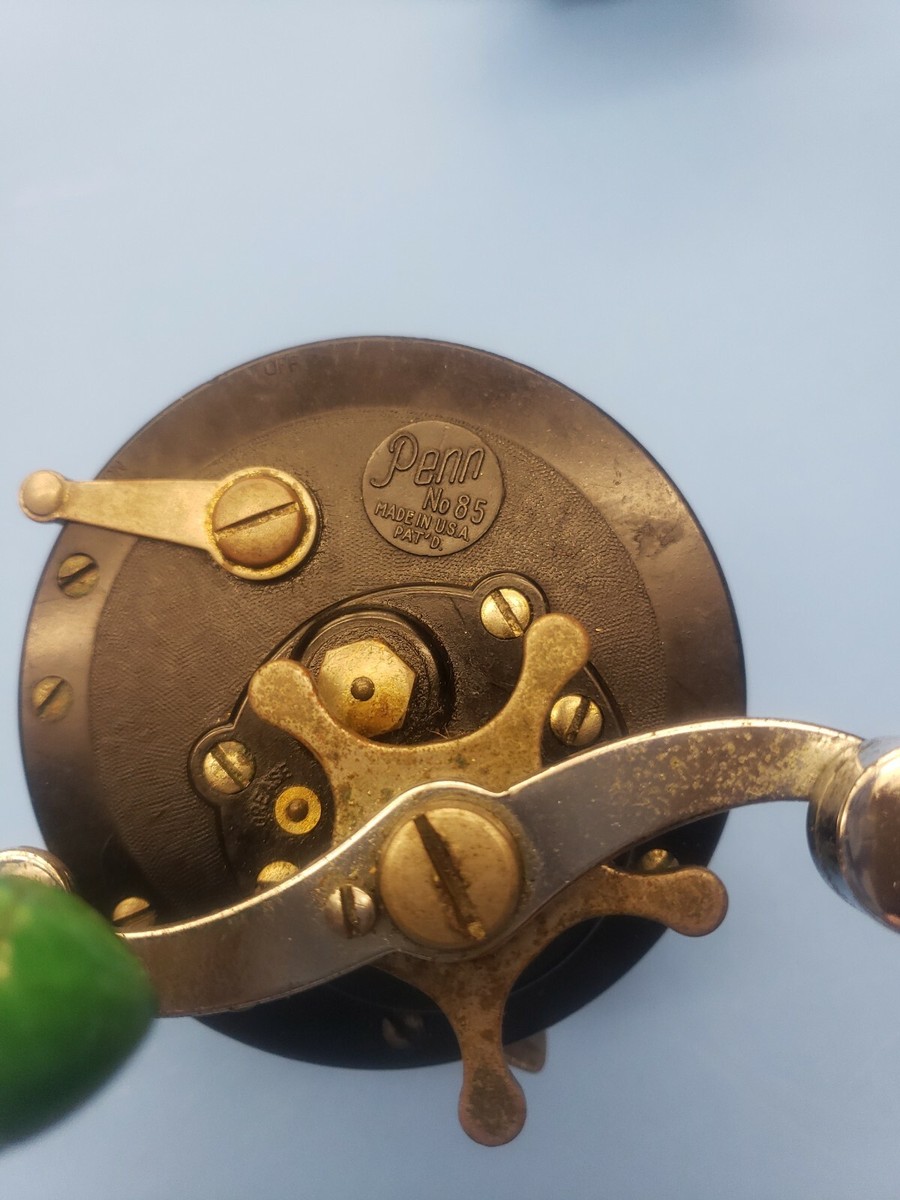 Moulinet De Pêche Vintage Penn N°85 - Made In USA - Ancien Modèle Pat D. GWC - Occasion Fonctionnel - Envoi Rapide