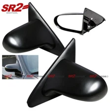 For 94-01 Acura Integra 2DR DC2 Spoon Style Matte Black Manual Side View Mirrors