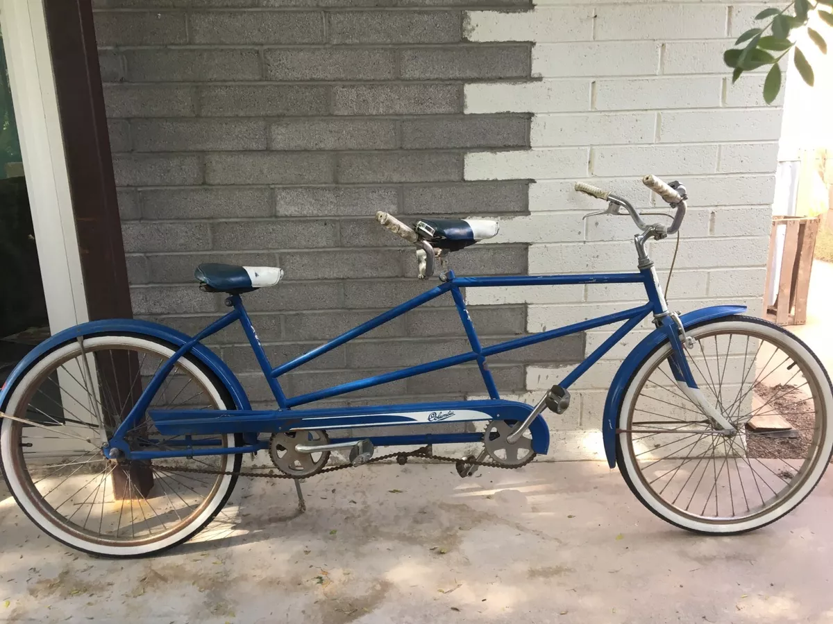VINTAGE 1950s COLUMBIA TANDEM CRUISER BIKE ALL ORIGINAL RUNS
