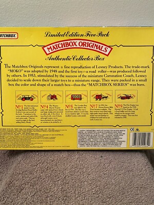 Limited Edition 5-Pack Matchbox Originals Authentic