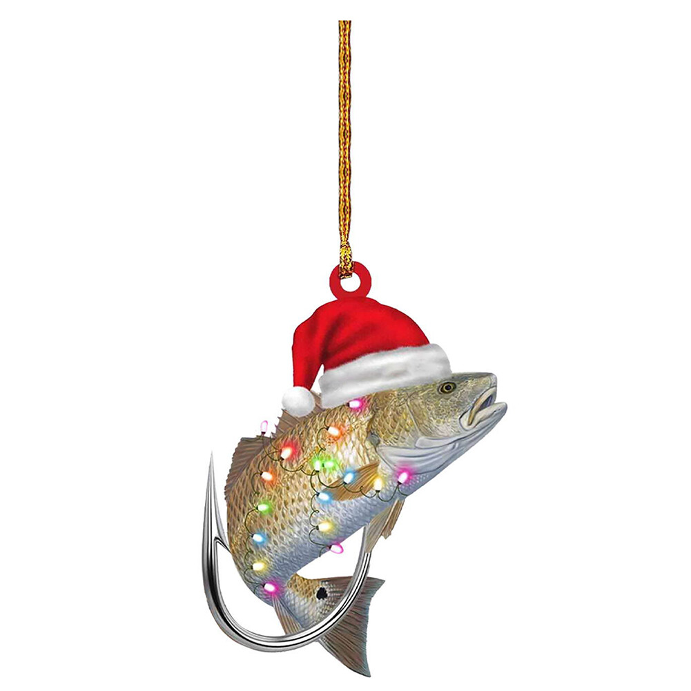 Christmas Fish Hanging Realistic Fish Pendant for Xmas Party Tree Decor
