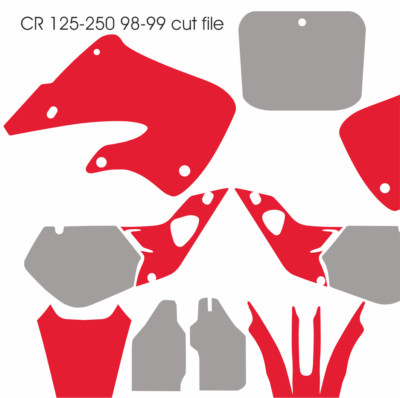 Motocross MX vector template CR 125-250 98-99 cut design file