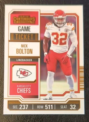 2023 Panini Contenders Nick Bolton Bronze Game Ticket Parallel #50