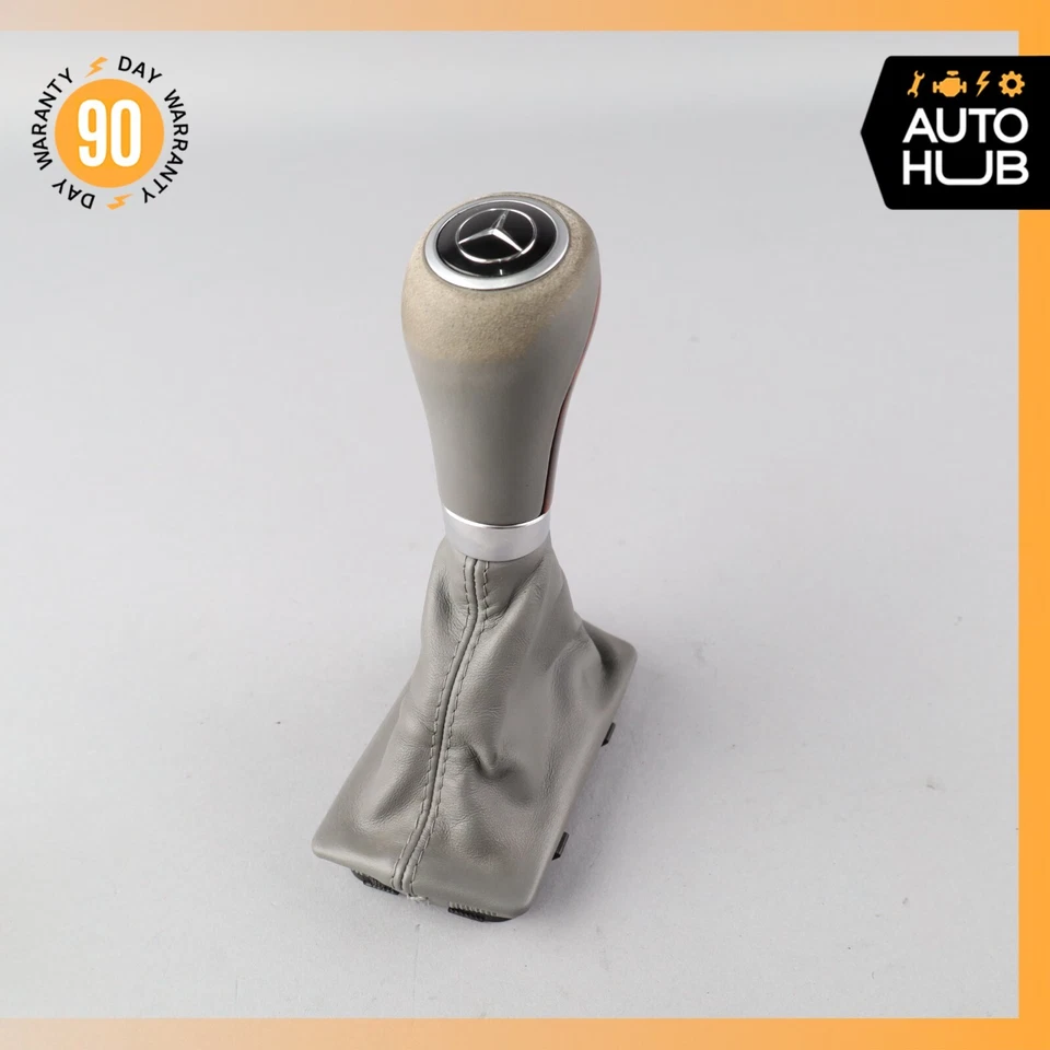 05-12 Mercedes R230 SL500 SL55 AMG Shifter Shift Knob Boot Cover Gray OEM - Image 2 of 4