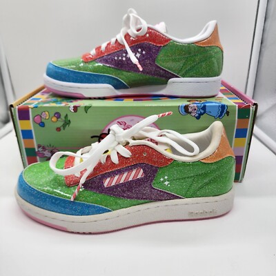 Reebok Club C Candy Land H05082 Shoes Size 5 Glitter Lollipop Layup Lane Junior