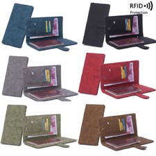 RFID Blocking Leather Travel Wallet  Family Passport Holder Document Organizer