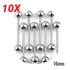 10X- 16 MM LOT OF 10 NIPPLE  TONGUE BARBELL RINGS JEWELRY