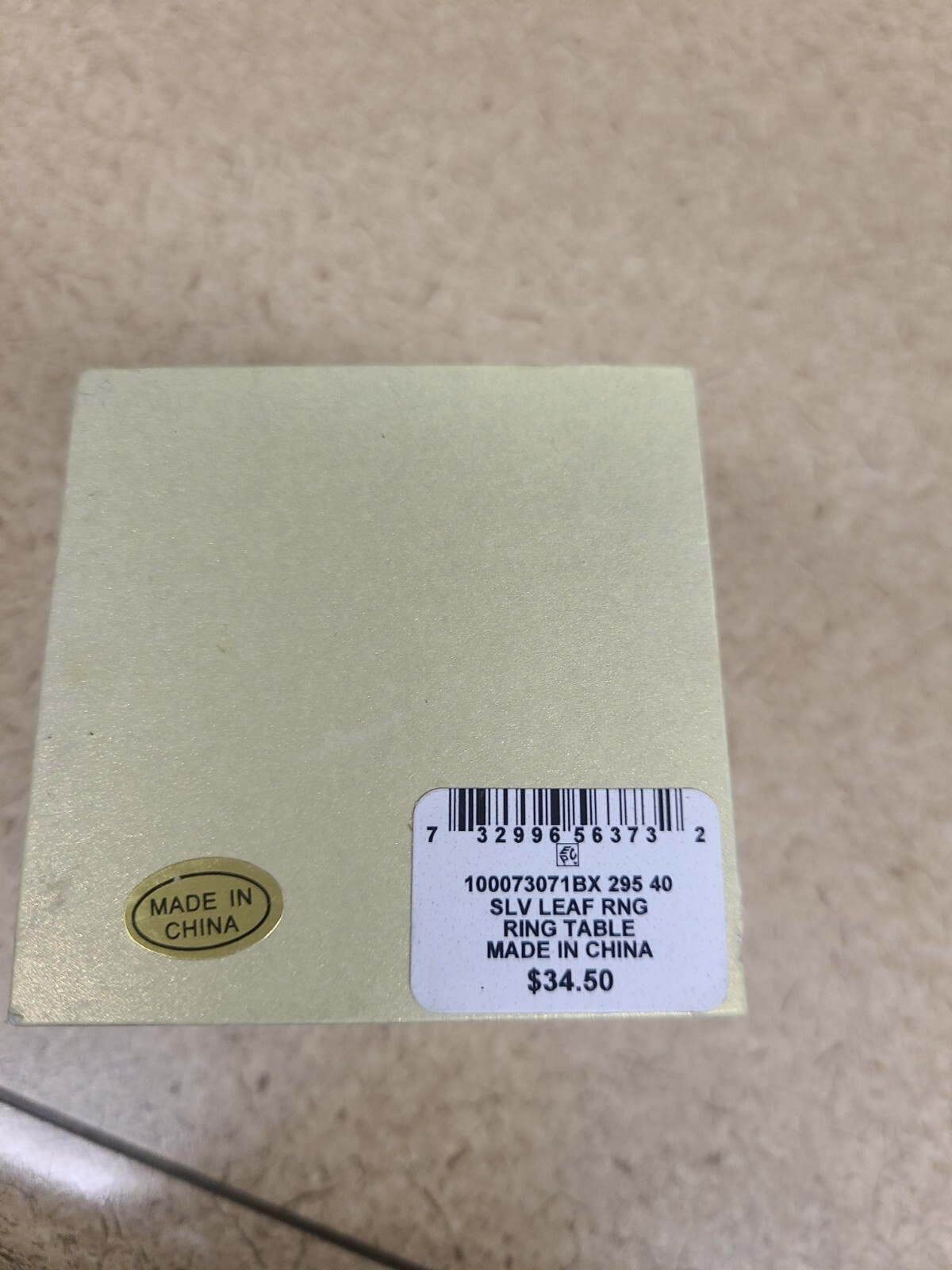 Silver Plated Leaf Ring Size 6 - image 4