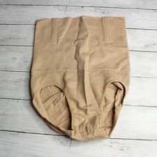 Women's High Waist Tummy Waist Body Shaper Panties Size M Compression Beige