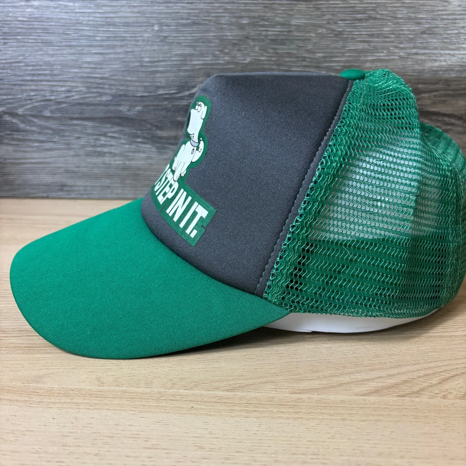 Gorra de hombre de familia Snapback verde camionero cerebro zorro espectáculo de dibujos animados ajustable Foto 4 de 4