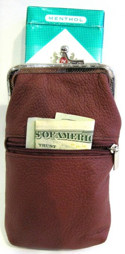 100% Leder Zigarettenetui Feuerzeug Streichholzfach Reißverschluss Münzetui PAARVERKAUF - Bild 59 von 79