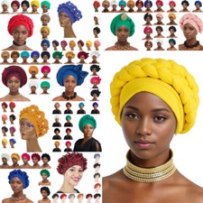 African Auto Gele Headtie Nigeria Turban Muslim Hijab Women Bonnet Head Wrap Hat