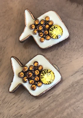 Boucles d'oreille a clip Taratata forme poisson - Photo 1/4