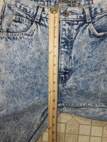 Vintage Jordache Damen Acid Wash Shorts Größe 9 roher Saum abgenutzt - Bild 9 von 11