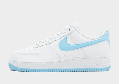 Authentic Nike Air Force 1 '07  ( Men Size: UK 9 EUR 44 ) White / Aquarius Blue