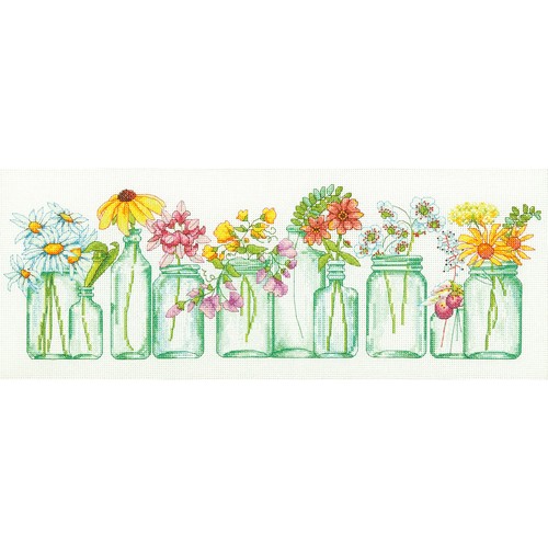 Dimensions Counted Cross Stitch Kit 18"X7" - Mason Jar Lineup (14 Stück) - 70-3531 - Bild 2 von 2