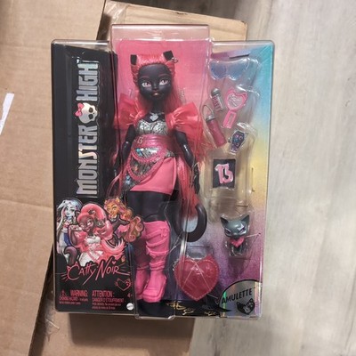 Monster High Catty Noir Fashion Doll NRFB with Pet Cat and Accessories HXH76