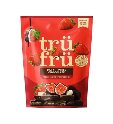 Tru Fru Dark and White Chocolate Freeze-Dried Strawberries, 13 oz Free Sipping