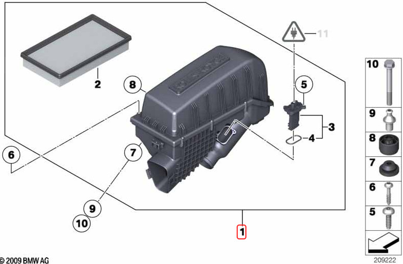 2009-2023 Rolls Royce Dawn RR6 Right Side Engine air Filter Cleaner Box OEM PH