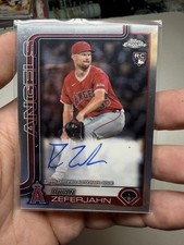 RYAN ZEFERJAHN Angels 2025 Topps Chrome Autographed ROOKIE Baseball Card RA-RZ. rookie card picture