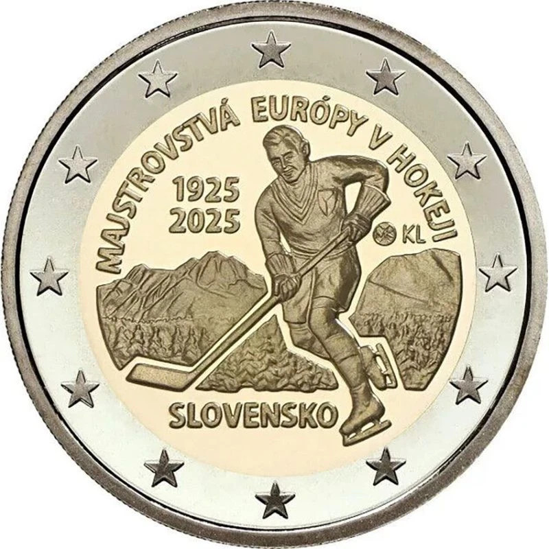SLOVAQUIE 2€ EURO 2025 UNC HOCKEY