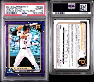 2024 Bowman Draft - Chrome Konnor Griffin #BDC-22 Purple Refractor /250 (RC)