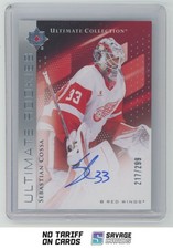 2024-25 Upper Deck Ultimate Rookies Auto Sebastian Cossa /299 #128 Detroit Red